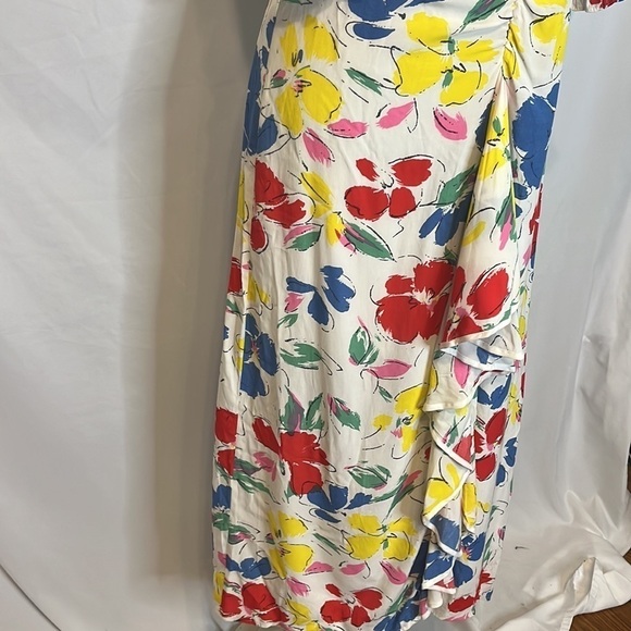 RIXO for Target Floral Mock Neck Cascade Ruffle Dress - Picture 11 of 13